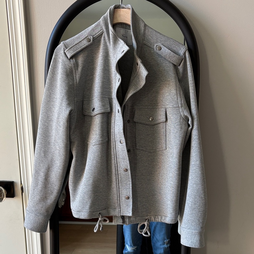 Rails Gray Snap-Button Utility Style Jacket - image 1